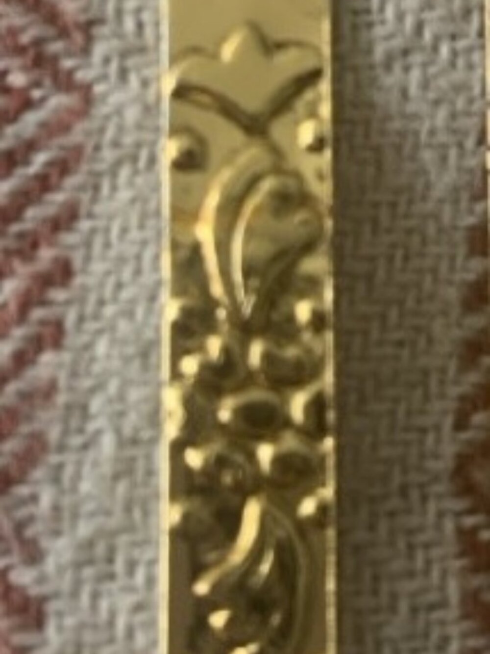 Money Clip Gold Plated Embossed Floral Scroll Design NEW Single
